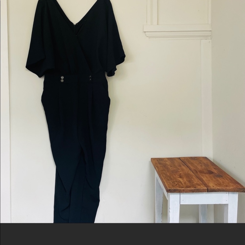 Anthropologie Elevenses Dolman Sleeve Jumpsuit in Black - Picture 6 of 8